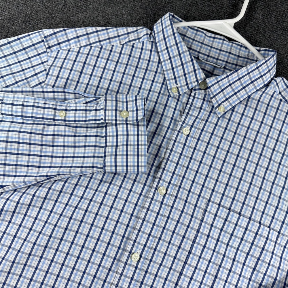 Vineyard Vines Button Down Mens XL Extra Large Blue Plaid OTG Performance brrr